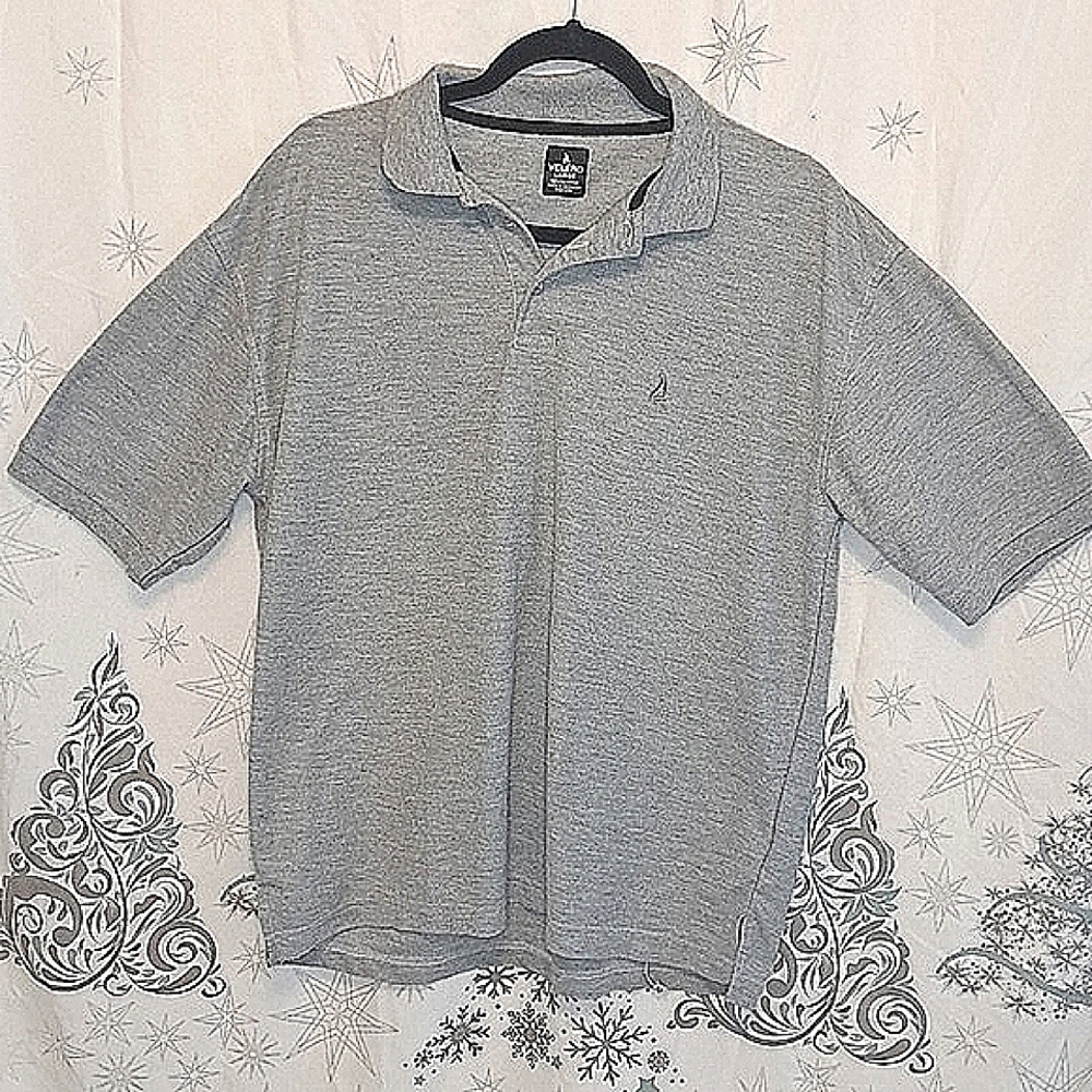 VELERO Men’s Short Sleeve Polo Shirt Solid Gray color  Size L